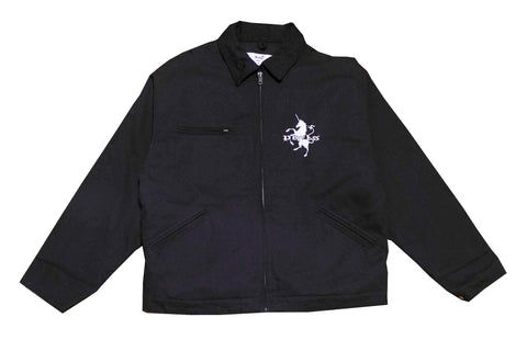 Heavy Canvas Jacket with Corduroy Collar (Diamond Stitched Lining)