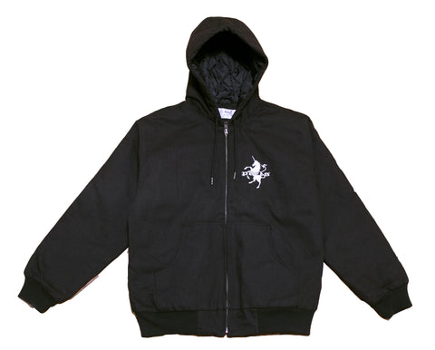 Heavy Canvas Hoodie with Diamond Stitched Liner