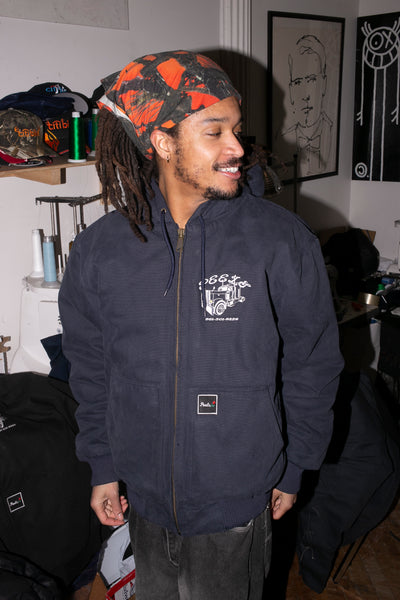 Heavy Weight Duck Canvas Trucker Jacket Navy