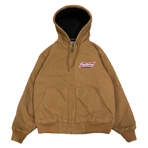 Beer Time Citybikeboys Heavy Canvas Work Jacket in Tan