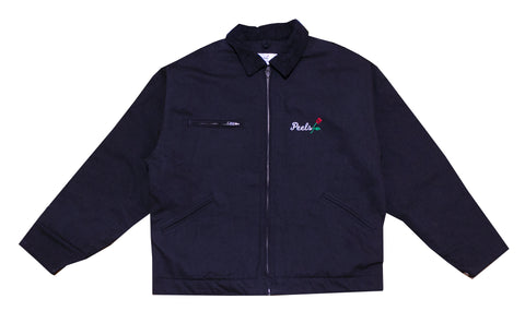 Heavy Canvas Jacket with Corduroy Collar (Diamond Stitched Lining)