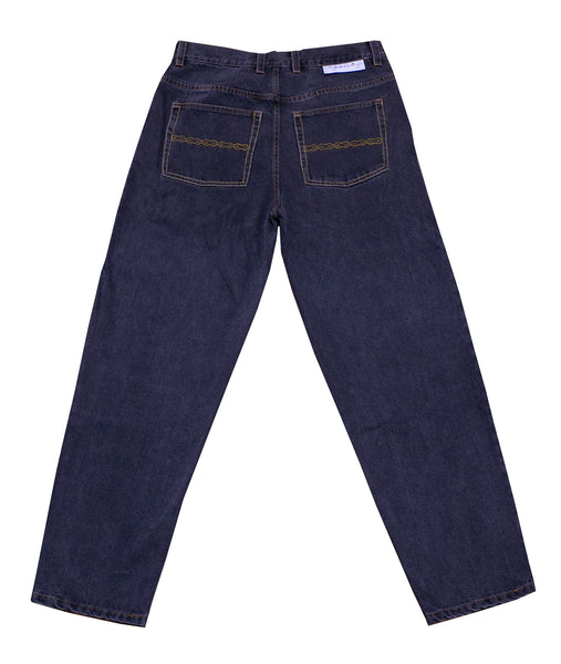 Embroidered Chain Jeans Black Wash