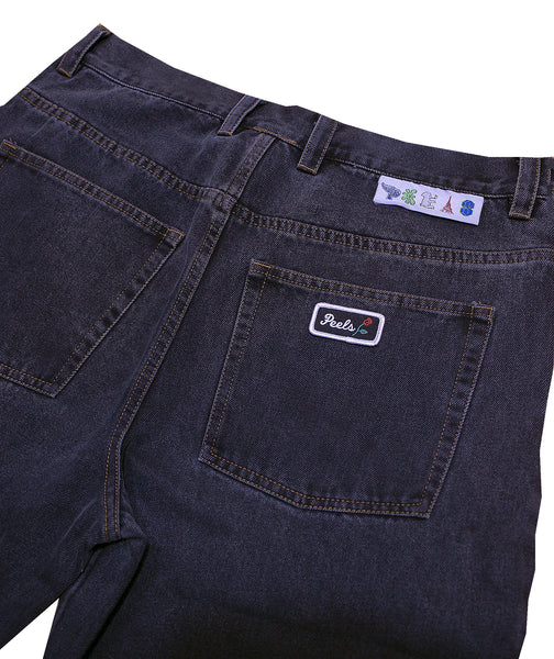 90s Style Baggy Washed Denim Black