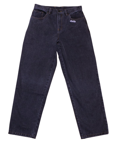 90s Style Baggy Washed Denim Black