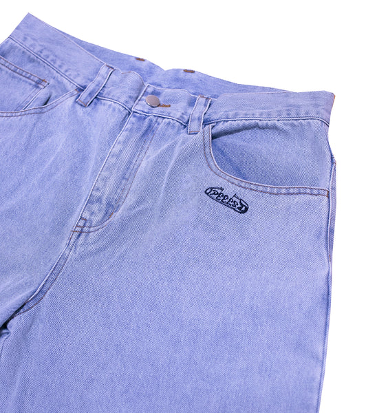 90s Style Baggy Washed Denim Light Wash