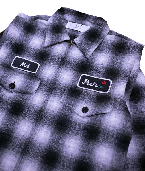 White Plaid Work Jacket