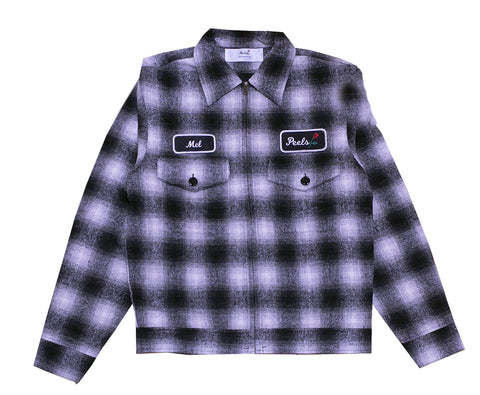 White Plaid Work Jacket
