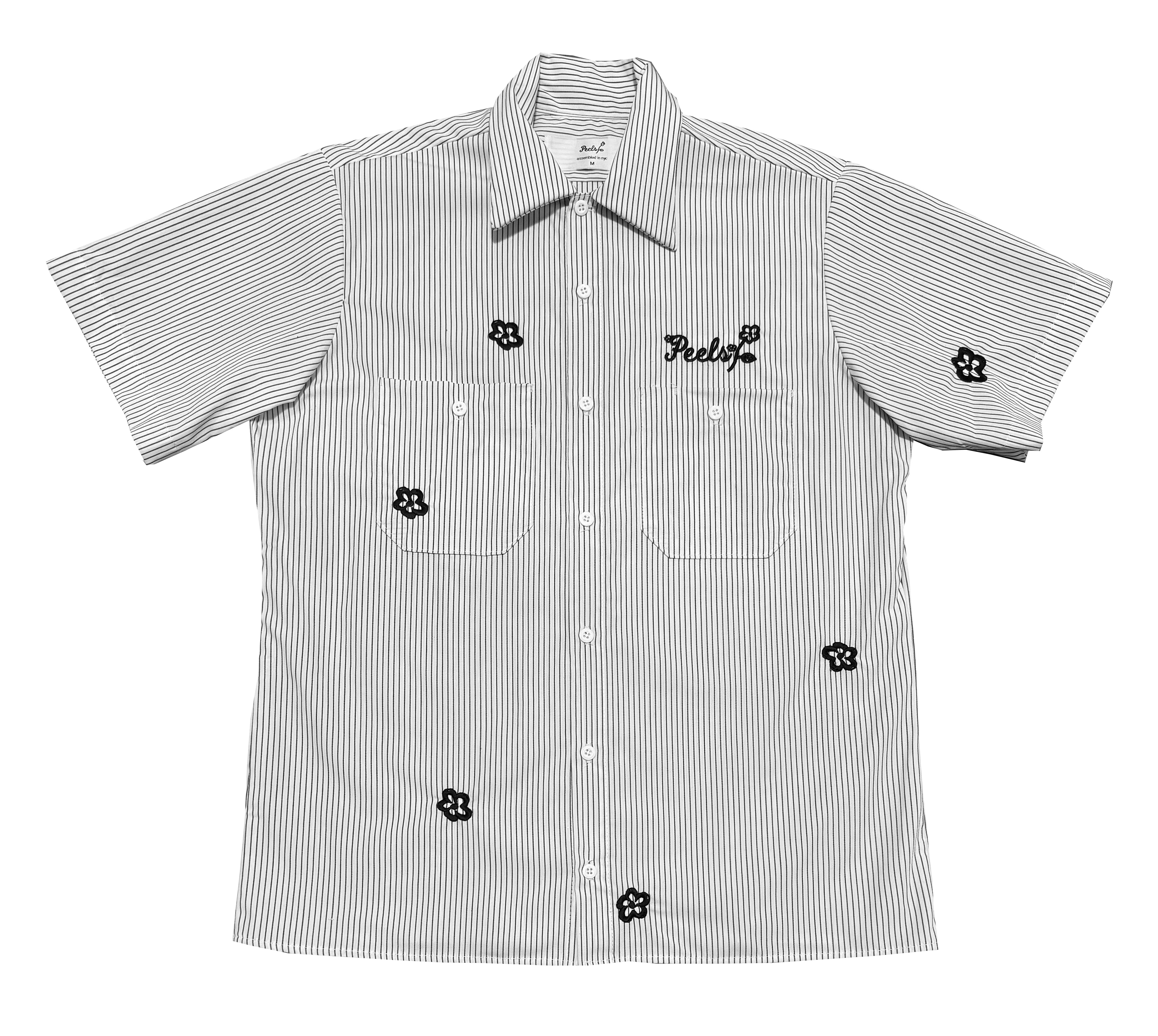 [GRAVER]★FLOWER DOT EMBROIDERY STRIPED SHIRT Flower dot embroidered stripe shirt - GRAVER | 60% - Asian